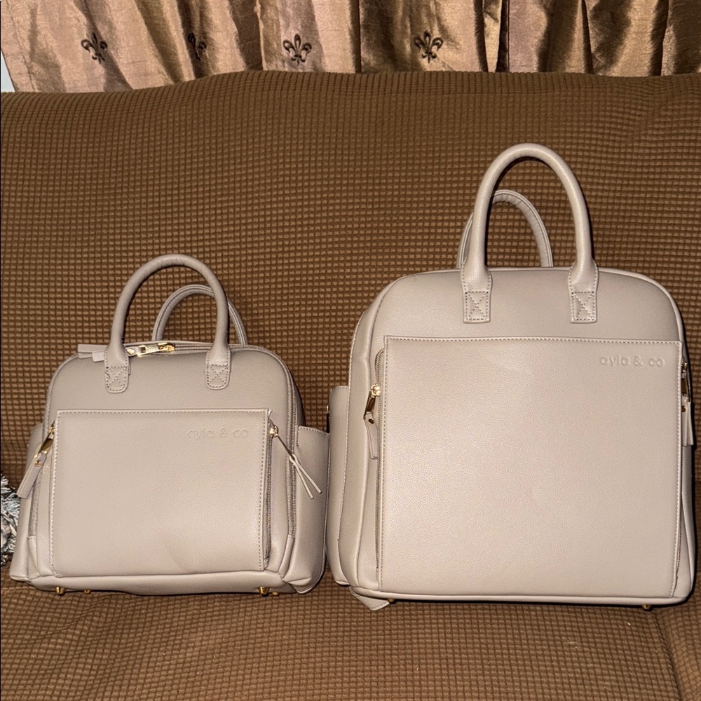 Pebble Ayla & Co diaper bag baby & toddler Set🤎